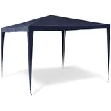 Relaxdays Pavillon, Dunkelblau, Kunststoff, Metall, 300x250x300 cm, Sonnen- & Sichtschutz, Pavillons & Pergolas