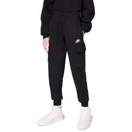 Nike Sportswear Club Fleece Cargohose Kinder 010 black/black/white S 128-137 cm