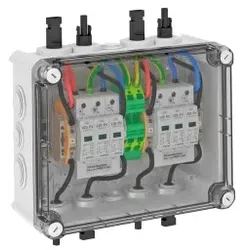 OBO 5088556 Generatoranschlusskasten 2x1 PV-String auf 2 WR-MPP+MC4 1000V DC lichtgrau RAL 7035 PVG-C1000S110