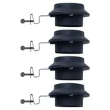 Expo Börse Dachrinnenleuchte Solarlampe anthrazit Wandlampe Klemme Außenleuchte Zaunlampe, Metall Kunststoff, LED warmweiß, L 16 cm, 4er Set