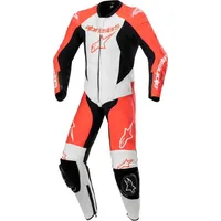 Alpinestars Gp Plus V2, Lederkombi 1tlg. Kinder - Neon-Rot/Weiß/Schwarz
