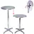 Trutzholm Stehtisch 2in1 höhenverstellbar 70/115cm Ø60cm Silber