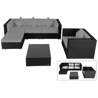 OUTFLEXX Gartenlounge-Set schwarz