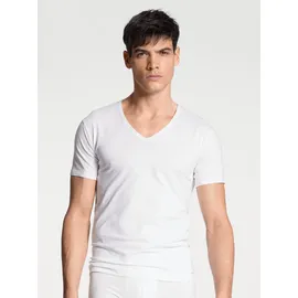 CALIDA Cotton Code V-Shirt Weiß Baumwolle Small Herren