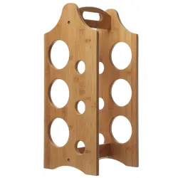 MARELIDA Weinregal für 6 Flaschen Flaschenregal für Weinflaschen Holzregal H. 47cm