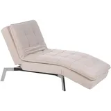 Beliani Relaxliege, Silber, Beige, Textil, 179x93x76 cm, Wohnzimmer, Sessel, Relaxliegen