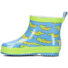 Playshoes Halbschaft-Gummistiefel Krokodil Blau 25