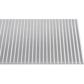 Gutta Polycarbonat-Doppelstegplatte 250 x 98 cm 16 mm Transparent Polycarbonat 980 mm | Klar 16mm 980x2500mm