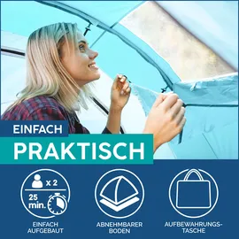 BESTWAY Pavillo Family Dome 4 Blau/Weiß