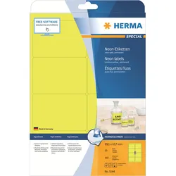 HERMA Special - Papier - matt - permanent selbstklebend - Leuchtendes Gelb - 99.