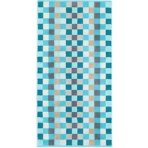 CAWÖ Unique Karo 942 Handtuch 50 x 100 cm türkis