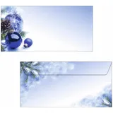 Sigel Weihnachtsbriefumschläge Blue Harmony DIN lang ohne Fenster