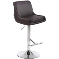 CLP Barhocker Club Kunstleder braun/chrom