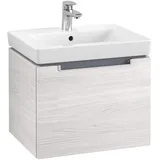 Villeroy & Boch Subway 2.0 Waschtischunterschrank, 1 Auszug, Griff silbermatt, white wood