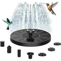 Solar-gartenbrunnen, Solar-vogelbad Mit 6 Düsen, Solar-gartenbrunnen Für Vögel, Gartenbrunnen, Teich, Gartendekoration, Schwimmbad, Terrasse