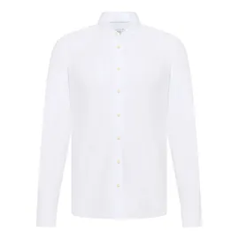 Eterna SLIM FIT Linen Shirt in weiß unifarben, weiß, 38