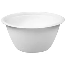 MONOUSO - Fingerfood Zuckerrohrschale weiß 180ml Ø9,5cm (1.000 Stück)