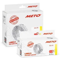 Meto Etiketten 22x12 mm (flour rot / permanent)