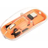 Manhattan Funkmaus USB-A 4Tasten RGB LED orange transparent 190282 Maus mouse, Funk, transparent/orange