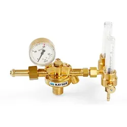 Druckregler Argon/CO2 zum Formieren mit 1 Manometer, Ø63mm & 2 Flowmeter