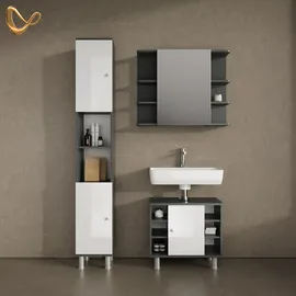 livinity Waschbeckenunterschrank Fucino 60 x 54 cm Grau