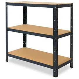 shelfplaza HOME 90x100x30 cm Schwerlastregal in anthrazit mit 3 Böden und 175 kg Traglast pro Boden