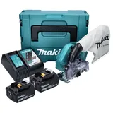 Makita - Dcc 500 Rtj Akku Diamantschneider 18 V 125 Mm Brushless + 2x Akku 5,0 Ah + Ladegerät + Makpac