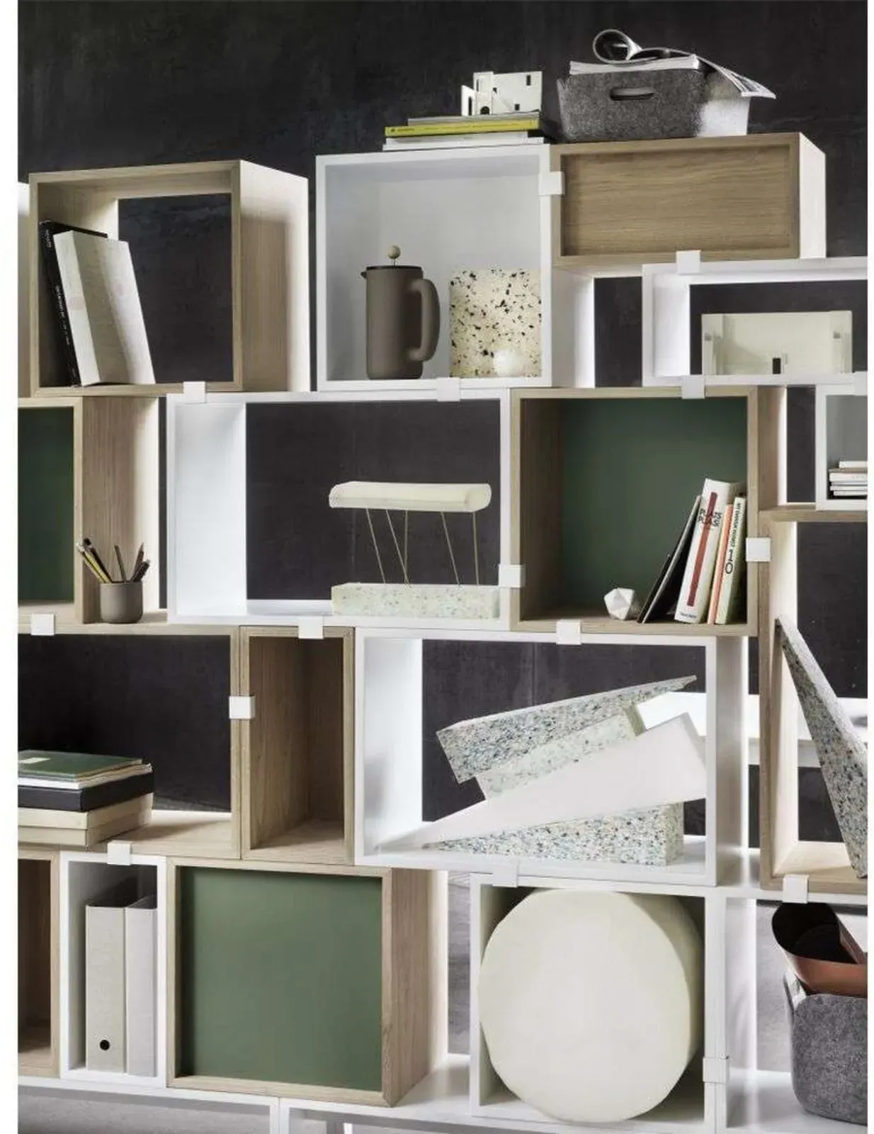 Aufbewahrung Muuto, Weiß, Holz - 33.2 - 16.6