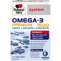 Doppelherz system Omega-3 Premium 1500 Herz+Gehirn+Abwehr