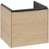Villeroy & Boch Subway 3.0 Waschtischunterschrank C580L1VJ 47,3x42,9x40,75cm, mit LED/Griff Volcano black, Nordic oak