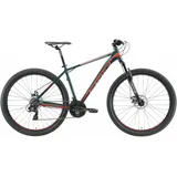 Bikestar Mountainbike 21 Gang Shimano RD-TY300 Schaltwerk, Kettenschaltung, für Damen und Herren, Kettenschaltung, 32831902-48 grün 29 Zoll (73,66cm),