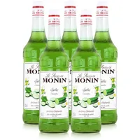 Monin Sirup Gurke 1L - Cocktails Milchshakes Kaffeesirup (5er Pack)