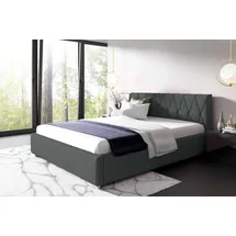 99rooms Lola Polsterbett mit Bettkasten 180x200 cm Strukturstoff INARI Dunkelgrau