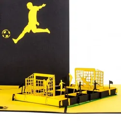 Colognecards Pop-Up Karte Fußballfan schwarz / gelb