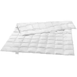 sleepling - Bodyprotect - leichte Daunendecke, 155 x 220 cm, Sommerdecke 100% neuen Daunen (60%) & Federn (40%), Kassettendecke - Weiß