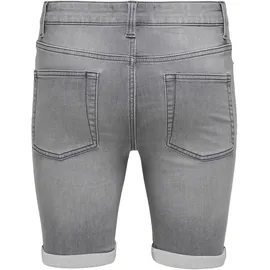 Only & Sons "ONSPLY BOX PIM JOG DNM SHORTS OTL", Herren, Gr. L, N-Gr, dunkelgrau denim, Web, Obermaterial: 64% Baumwolle, 31% Polyester, 3% Viskose, 2% Elasthan, unifarben, regular fit knielang, Hosen Shorts