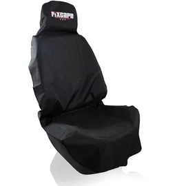 Fixcape Pro Schonbezug Autositz vorne universal wasserdicht schwarz, Auto-Sitzbezug Vordersitze, Sitzschoner Auflage Schutz Fahrersitz