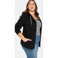 Sheego Sweatjacke in schwarz | Gr.: 40/42,