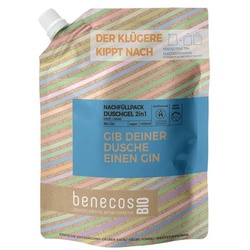 benecos Gin - Duschgel 2in1 Haut+Haar 1 l 