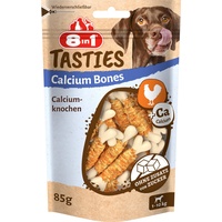8in1 Tasties Calcium Bones - mit Hähnchenbrust umwickelte kleine Knochen, 85 g