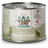 Wildes Land Katze 6 x 200g Fasan, und Huhn
