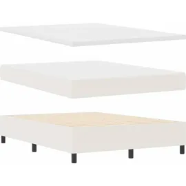 vidaXL Boxspringbett 140 x 190 cm Weiß