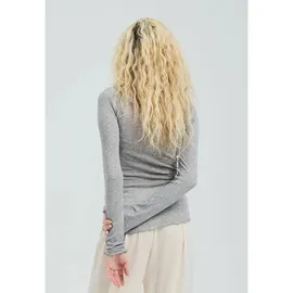 seamless basic Funktionstop SEAMLESS BASIC "Seamless Basic Top Cotton", Damen, Gr. S/M, grau melange, Obermaterial: 100% Baumwolle, Tops