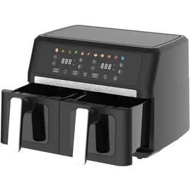 casativo Doppelkorb Heissluftfritteuse 9L Dual Zone Air Fryer schwarz