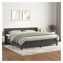 vidaXL Boxspringbett 200 x 200 cm Dunkelgrau