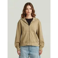 G-Star Washed Hoodie Zip Relaxed Sweatshirt Beige XS