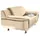TRENDMANUFAKTUR Sessel Rondo Kunstleder 121 x 85 x 94 cm Beige mit Federkern
