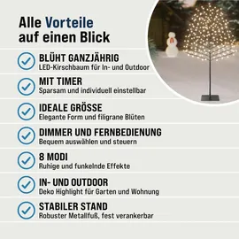 monzana Deuba Kirschblütenbaum 220 cm 220 LED warmweiß Fernbedienung