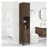 vidaXL Badschrank Eichen-Optik 35x37,5x188,5 cm Holzwerkstoff Metall