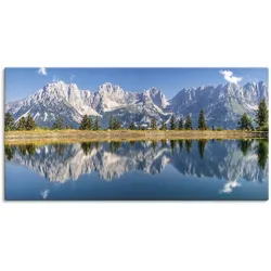 Artland Wandbild »Kaisergebirge Tirol«, Berge & Alpenbilder, (1 St.), als Alubild, Outdoorbild, Leinwandbild, Poster, Wandaufkleber Artland Farbe Bild(er): blau
